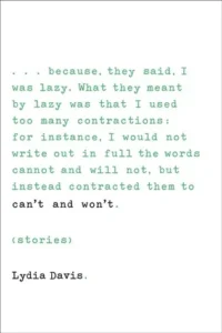 Featured image for Zusammenfassung von 'Can't and Won't' von Lydia Davis