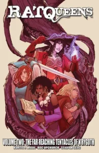 Featured image for "Zusammenfassung von 'Rat Queens, Vol. 2: Die weitreichenden Tentakel von N’rygoth' von Kurtis J. Wiebe"