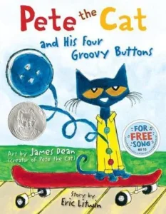 Featured image for Zusammenfassung von 'Pete the Cat und seine vier groovigen Knöpfe' von Eric Litwin